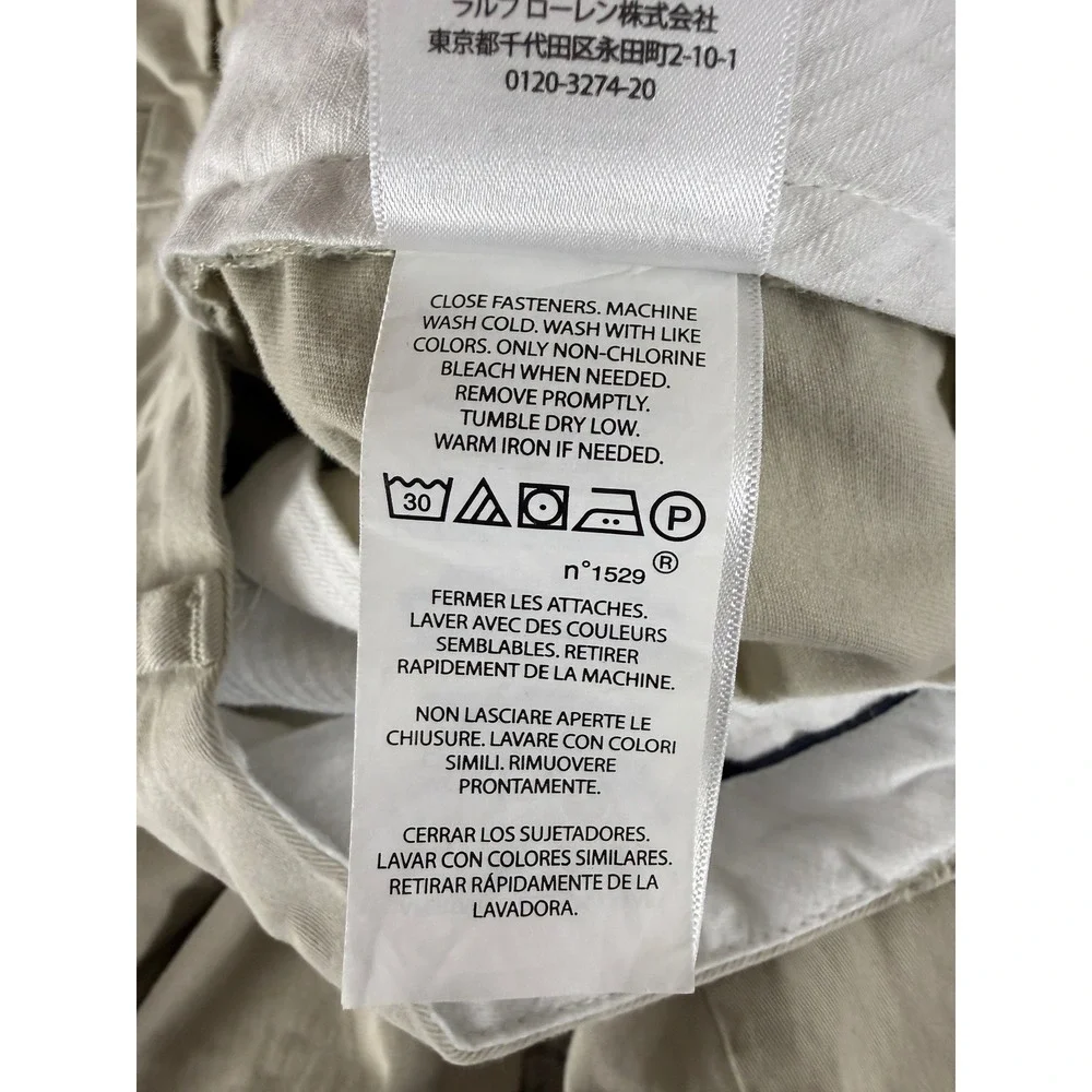 Polo Ralph Lauren Size 30/30 Stretch Slim Fit Chino Khaki Pants Khaki Men